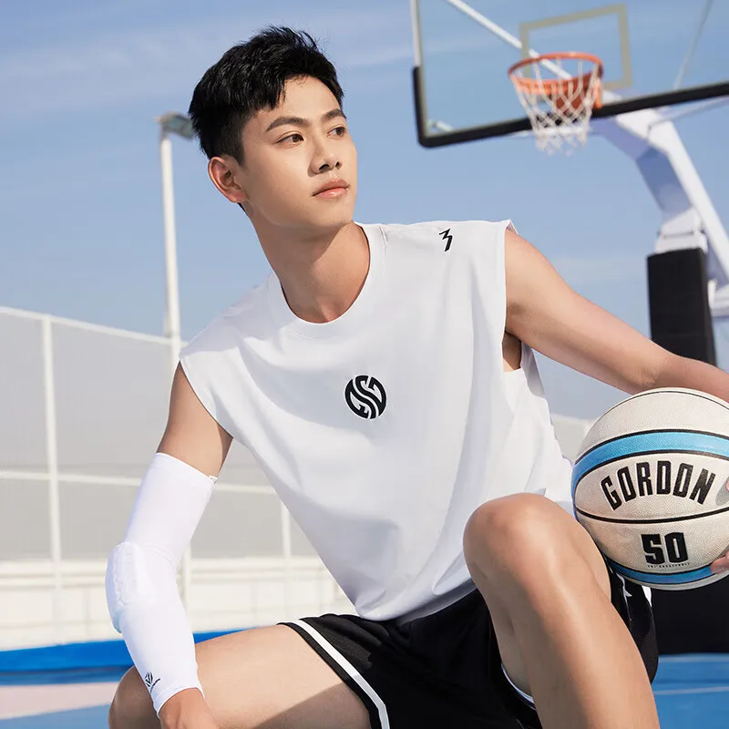 361 Degrees Men\'s Sports Vest Sleeveless Round Neck Breathable Loose Comfortable Basketball Top Male White Black 652321504