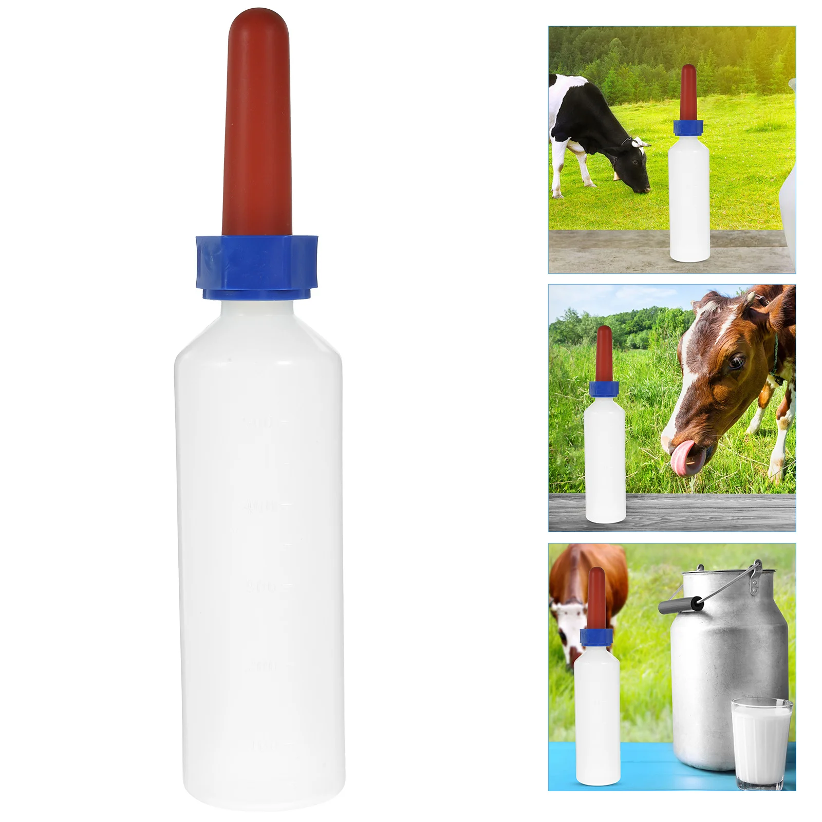 

500Ml Heavy Duty Animal Feeding Bottle with Silicone Nipple for Calf Lamb Cattle Nursing Tool Small Livestock Feeder
