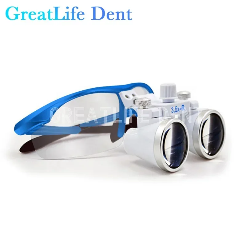 

GreatLife Dent 2.5X 3.5X Led Lights Magnifying Glass Dental Loupes Dentistry Frame Lamp Surgical Loupes Magnifier