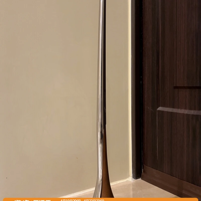 Modern light luxury mirror polished stainless steel self-standing shoehorn entrance hall long handle