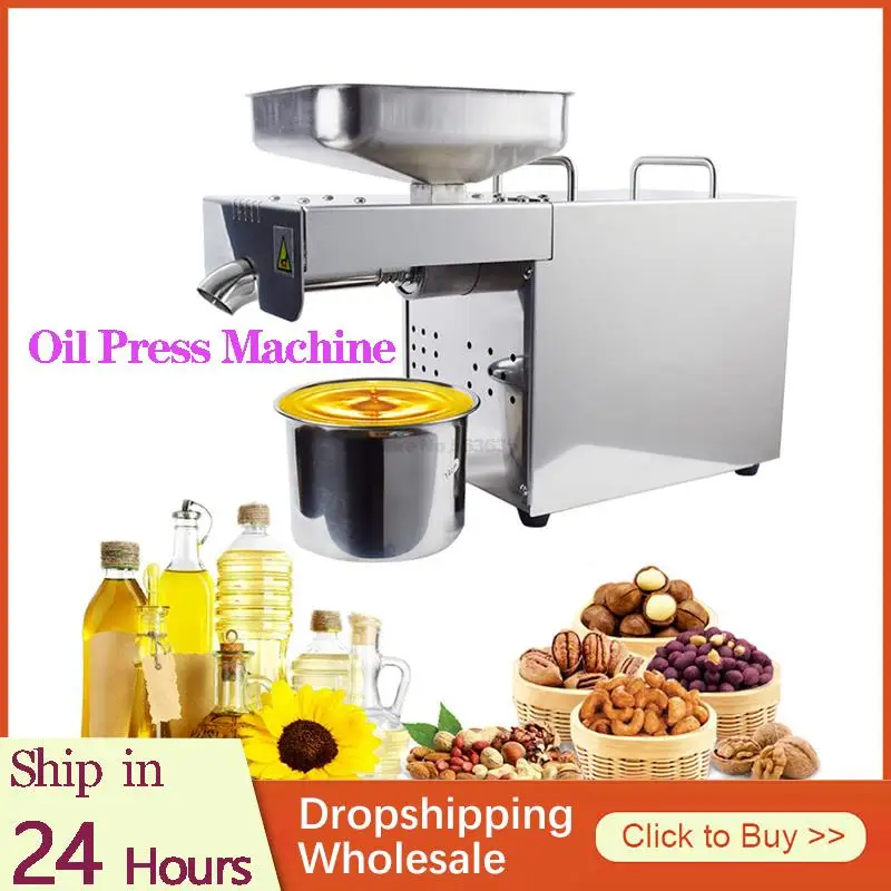 

Intelligent Temperature Controlled Stainless Steel Oil Press Machine Oil Extractor for Cold/Hot Squeeze