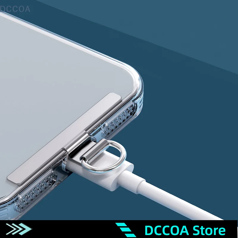 0.3MM Sturdy Metal Cellphone Tether Tab 360 Degree Rotation Phone Hanging Strap Gasket Replacement Phone Lanyard Patch Clip