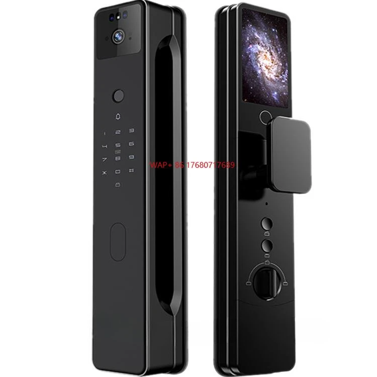 

Smart Door Lock Fingerprint Waterproof Aluminium Front Door Lock WiFi Key Card Master Switch Key Features