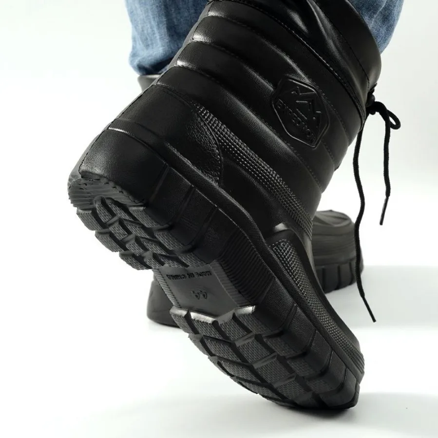 Men's High Top Snow Rain Boots Winter Waterproof Cotton Shoes Non Slip Cold Proof Thick Lightweight Warm Outdoor Fishing Boots