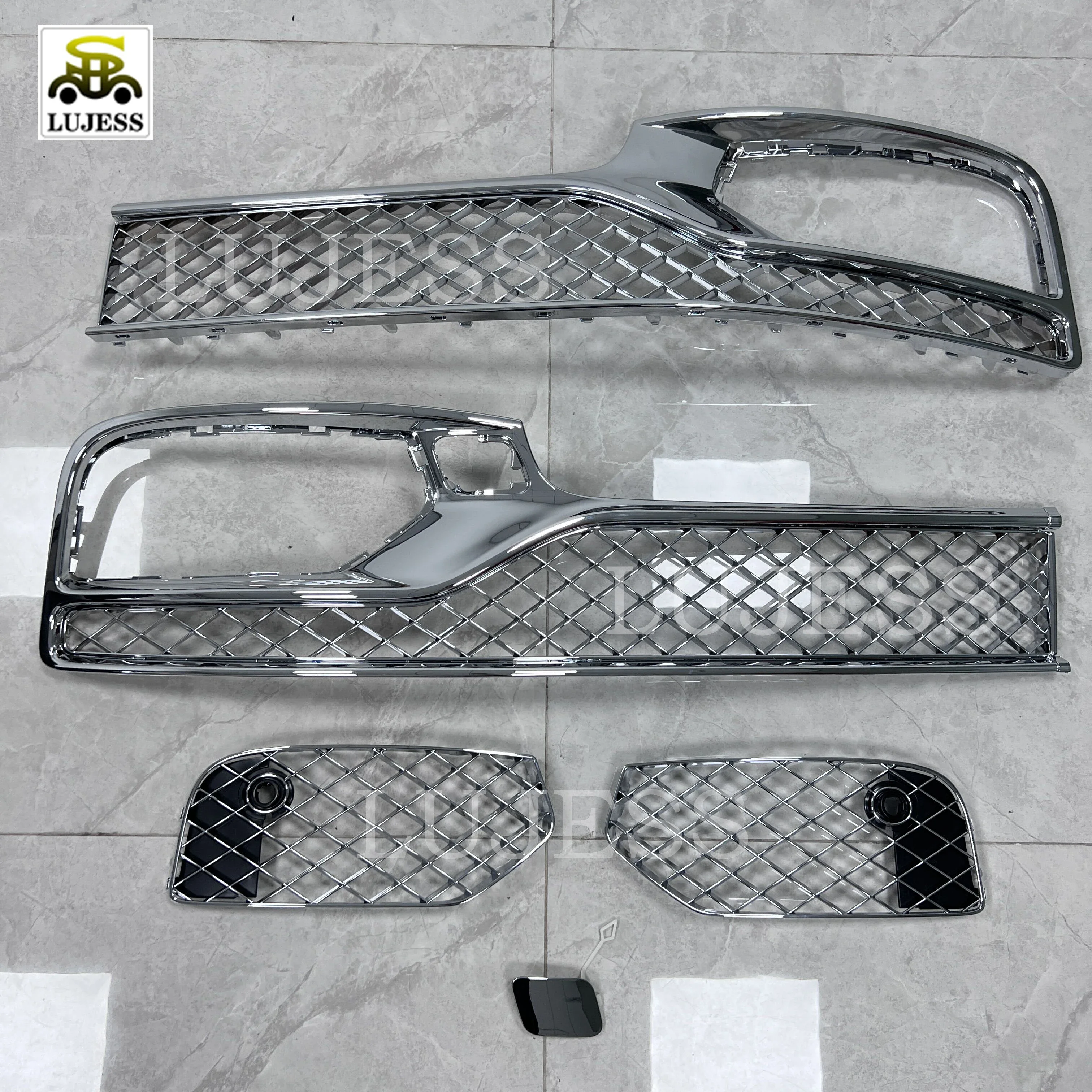 Brand New Car Parts Chrome Front Bumper Net Grill Grills Lower Grille for Bentley Flying Spur 2021 3SE807647