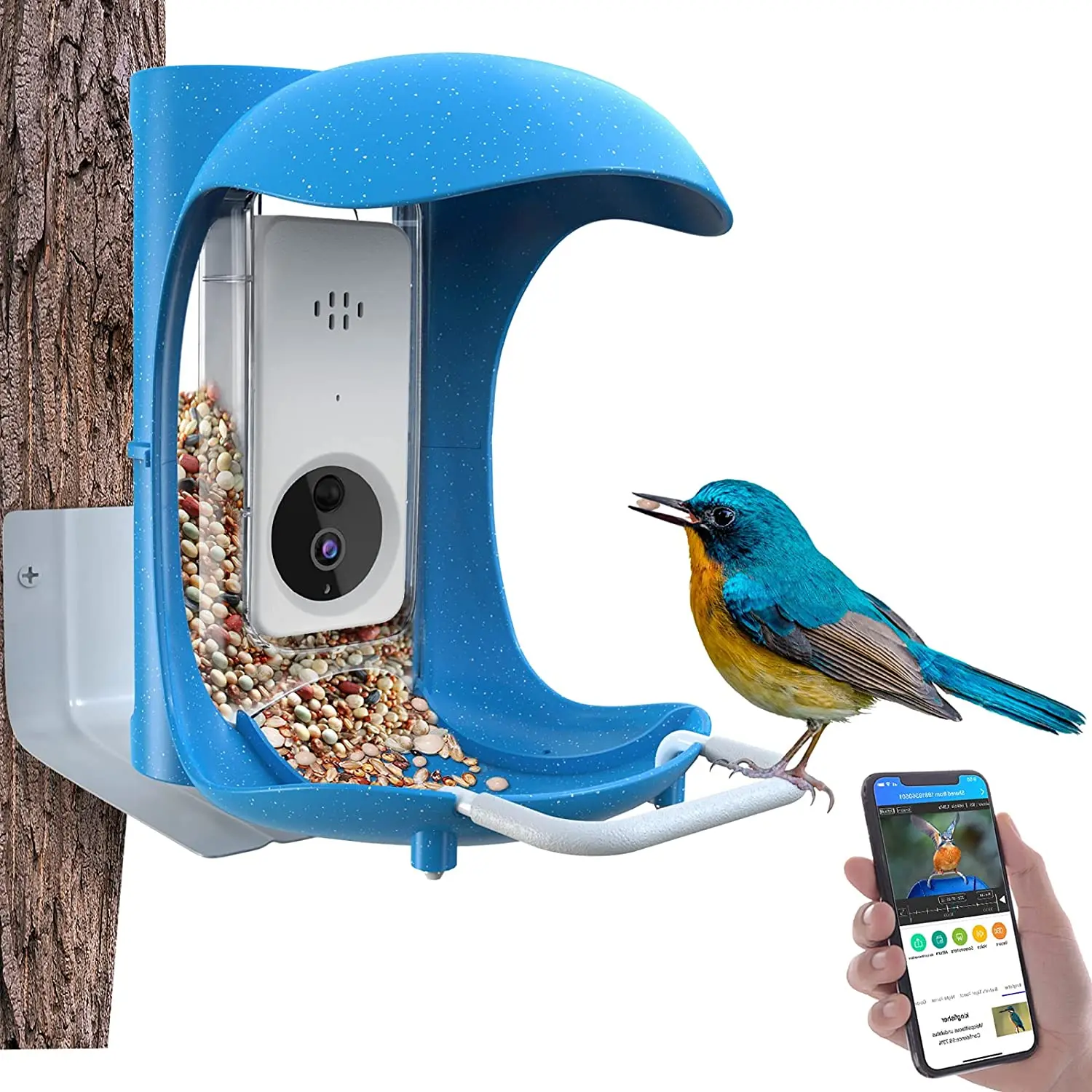 

2023 new model WiFi APP Installation Smart Bird Feeder With Camera