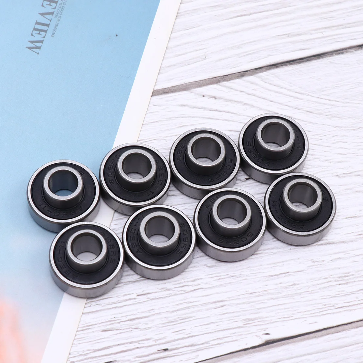 

8Pcs Longboard Bearings 608 2Rs Professional High Performance Anti-Corrosion Skate Wheel Bearing for Skating Practice
