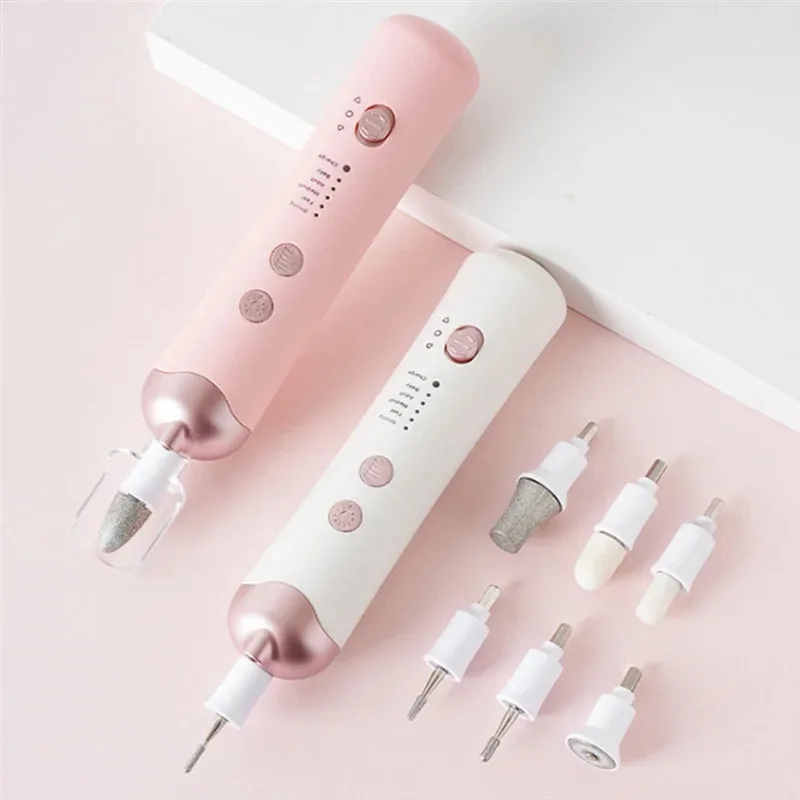 8-in-1 Cordless Nail Drill Pro - Silent Electric Manicure Kit , Rechargeable for Home/Salon Use