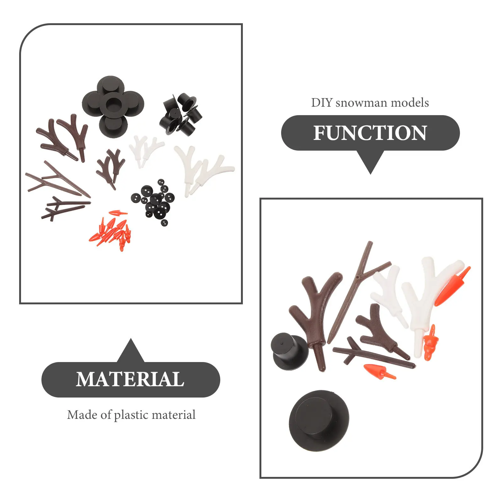 

1Set DIY Material Kit Kindergarten Decorative Snowman Christmas Xmas Party Crafts Snowman Ornament Supplies Xmas Party Decor