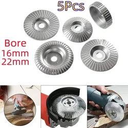 1/5PCS/16/22mm Borere Wood Grinding Polishing Wheel Rotary Disc Sanding Wood Carving Tool Abrasive Disc Tools For Angle Grinder