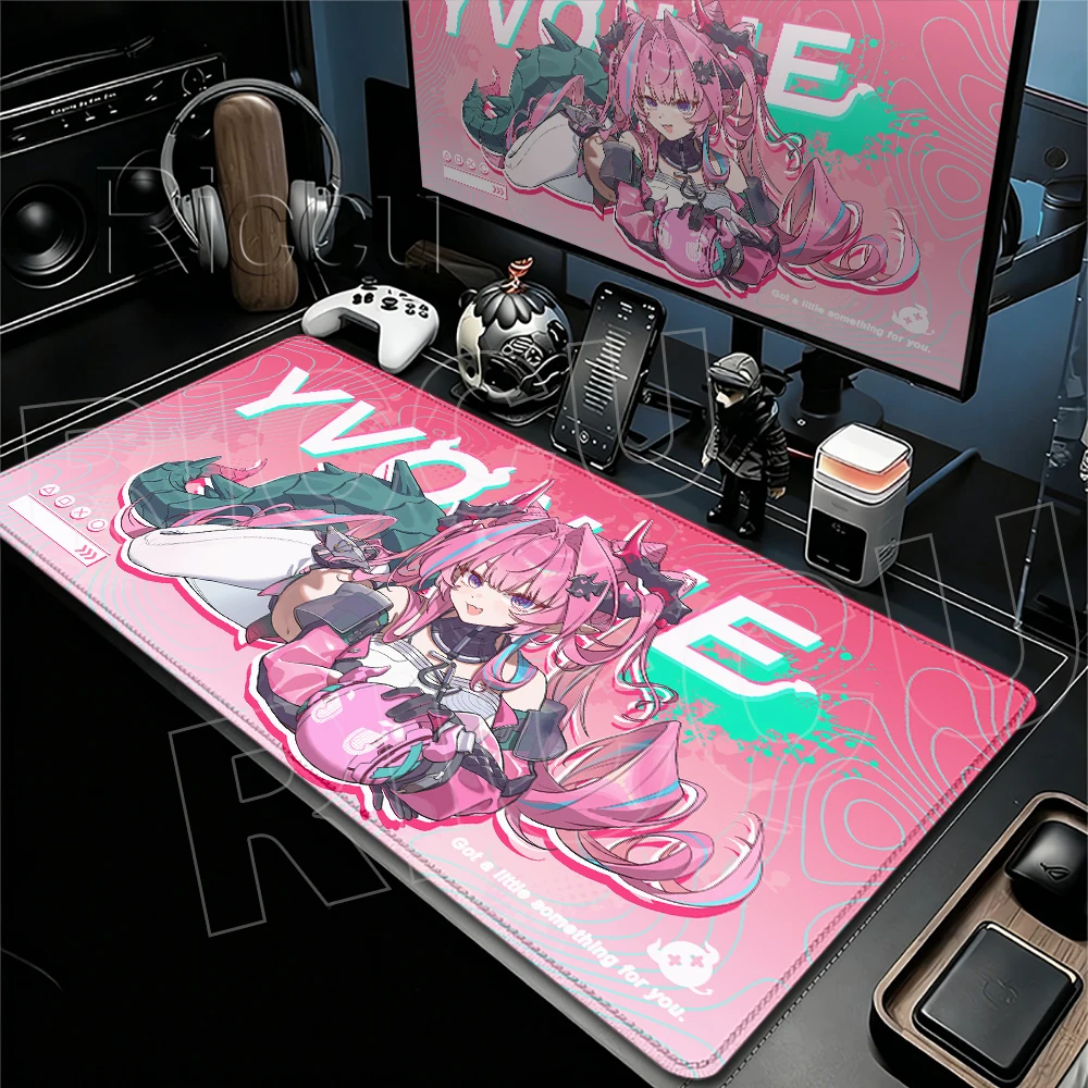 Anime Game Arknights Endfield Yvonne Pattern Mouse Pad Large Non-slip Rubber Gamer Computer Lockedge Mats Laptop Keyborad Carpet