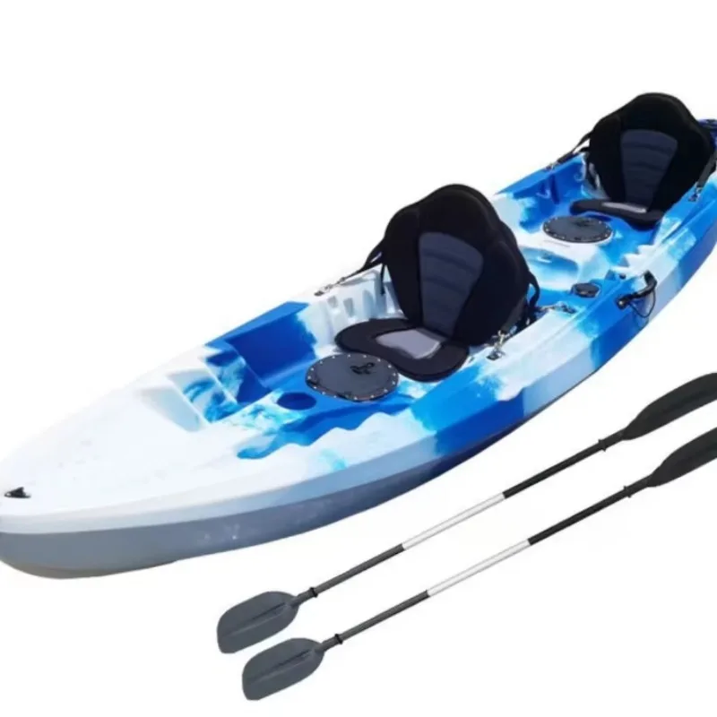 2-Person Inflatable Fishing Boat - Watercraft with Paddles & Pump, Ideal for Drifting on Lakes & Rivers