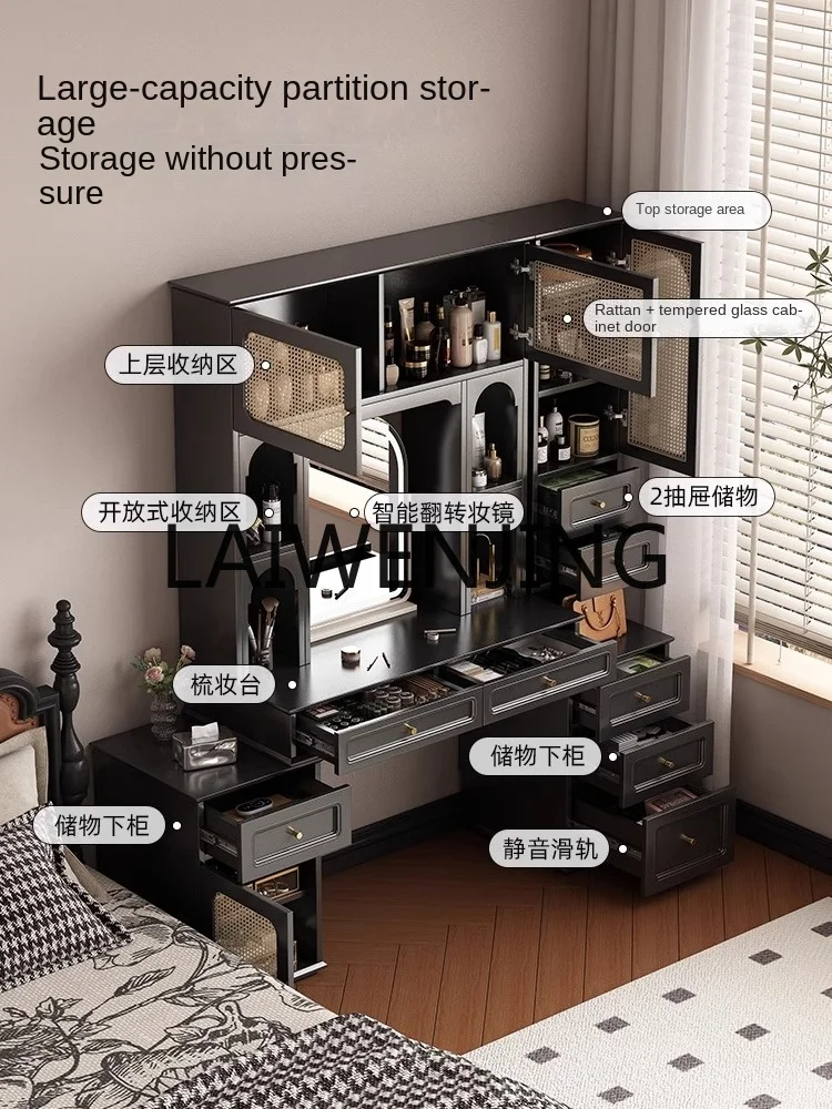 RWJ Side Cabinet Removable Bedroom Computer Desk Dresser Two-in-One