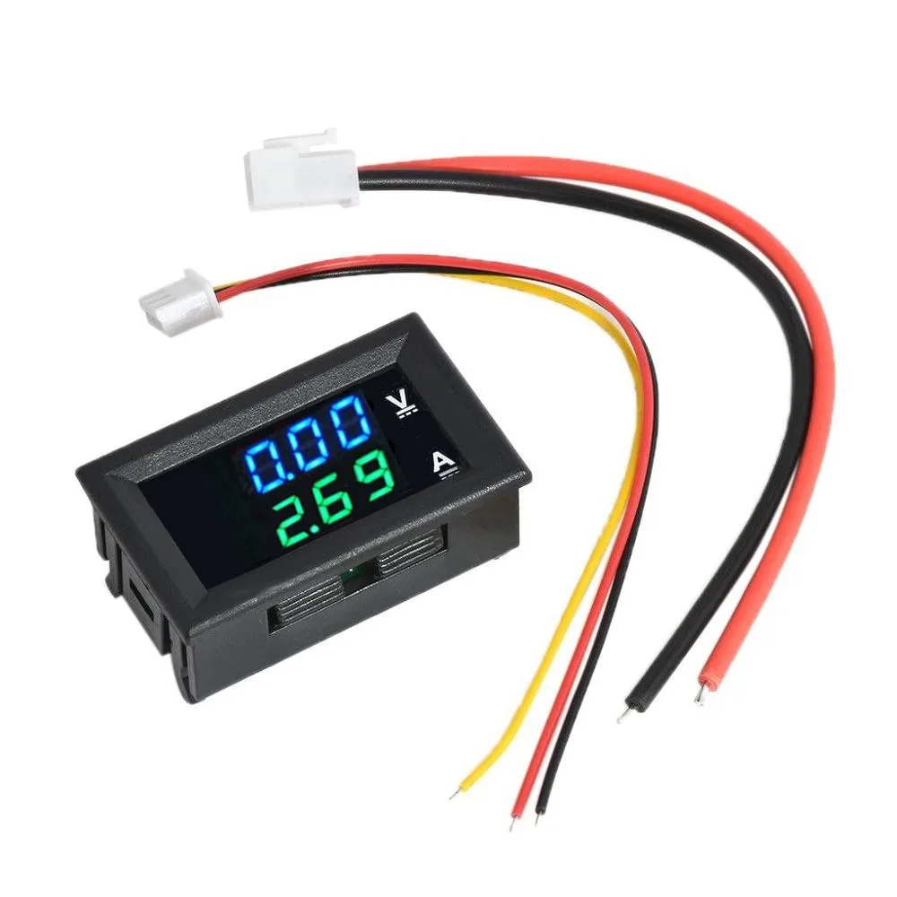 DC0-100V 10A LED Voltmètre Numérique Ampèremètre Voiture MotocymunVoltage Courant Compteur Volt Détecteur Testeur Moniteur Panneau