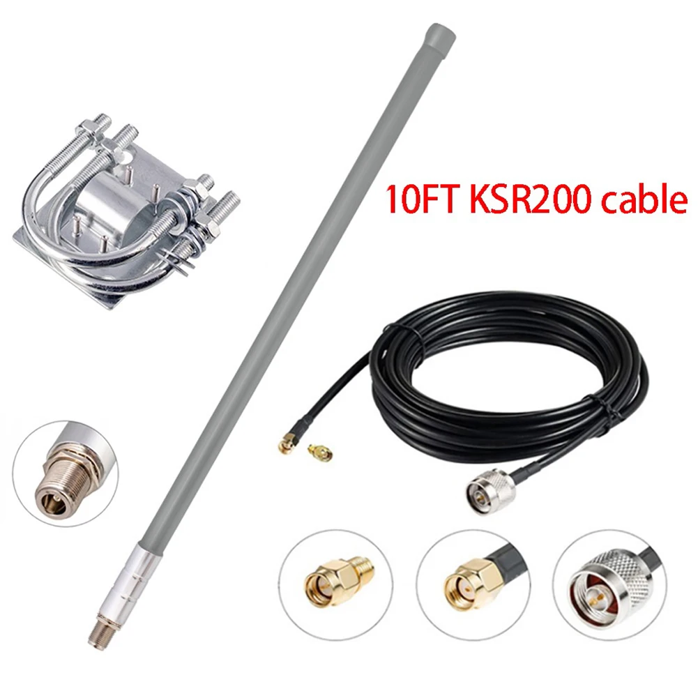 

12dBi Fiberglass For Omni Antenna 868MHz EU868 915MHz US915 with N-Female and Wall Mount for Helium Hotspot Miner