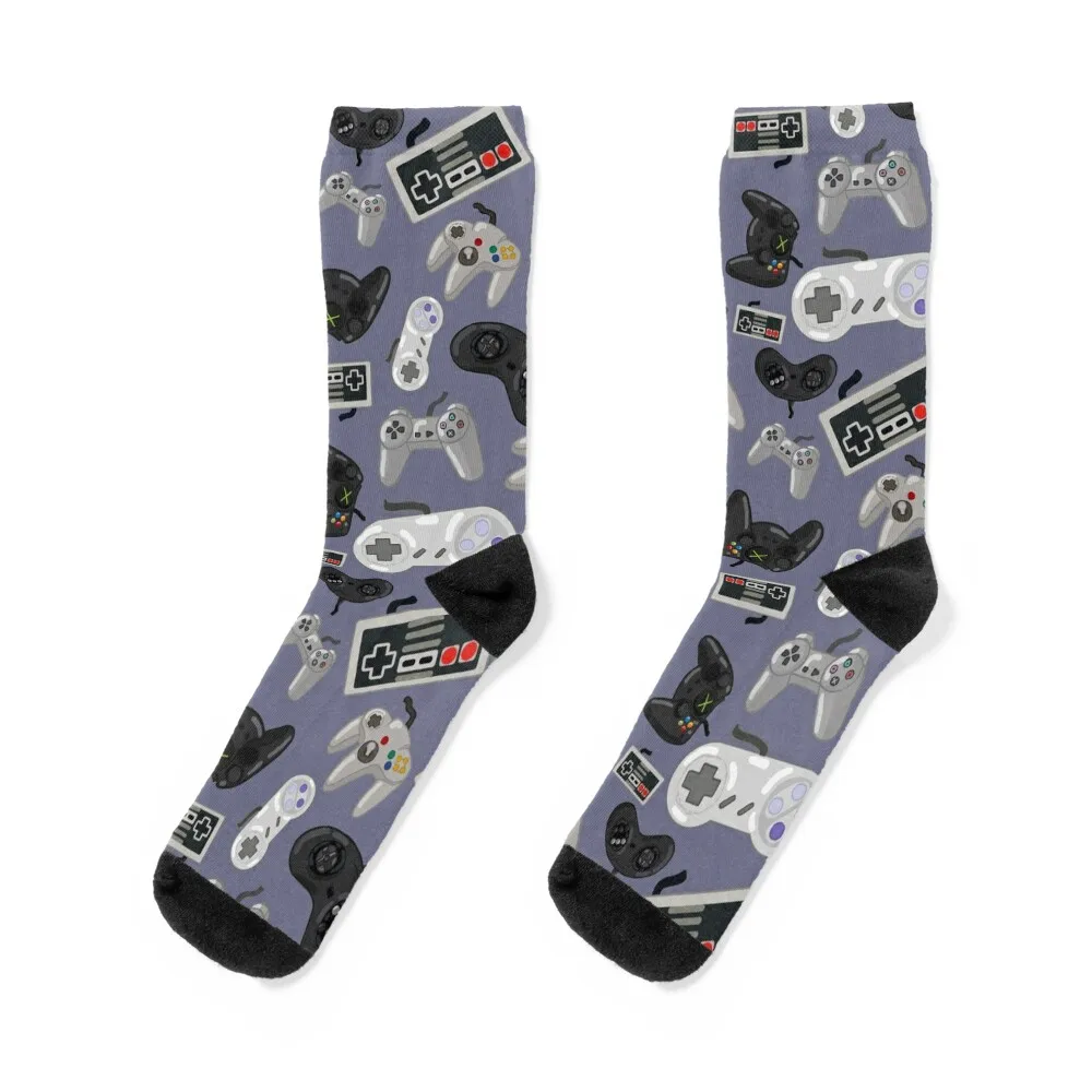 

Old School Video Game Controllers - Repeating Pattern Socks professional running designer brand Crossfit Boy Socks Women's