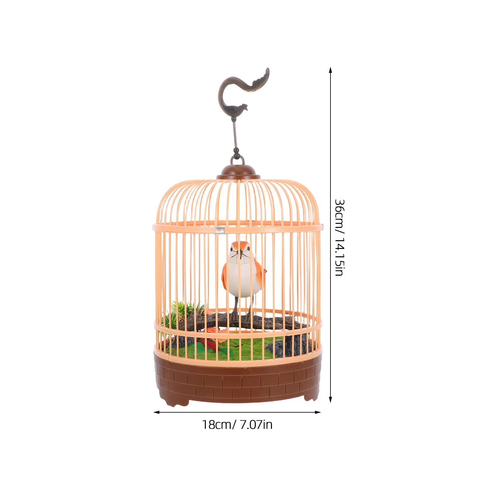 Voice Activated Induction Birdcage for Children Chirping Fluttering Birds Realistic Sounds Simulation Interactive Fun