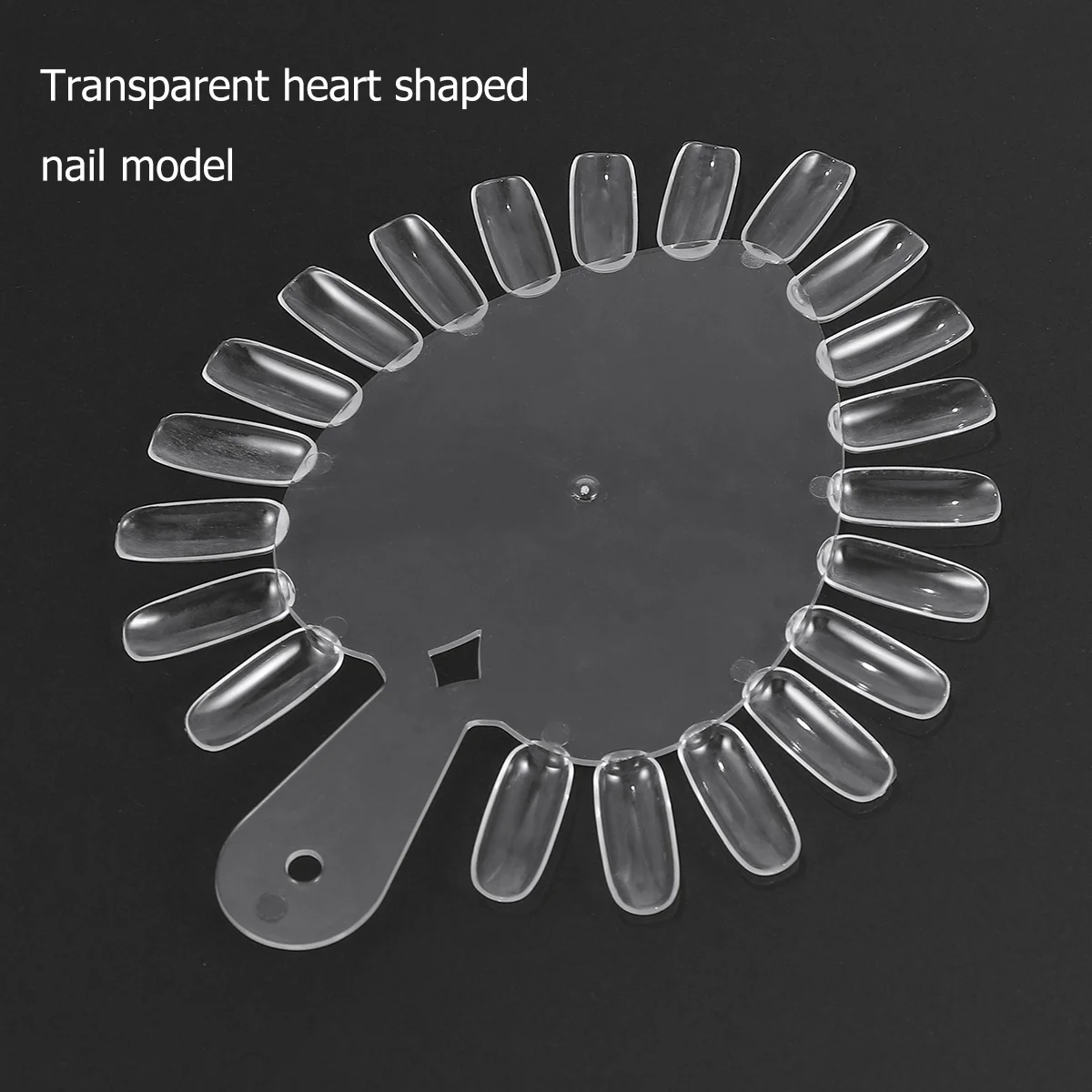 

Heart Shape Show Cards Manicure Salon Display Durable Premium Material Multi Color Use Decoration Transparent Nail Polish
