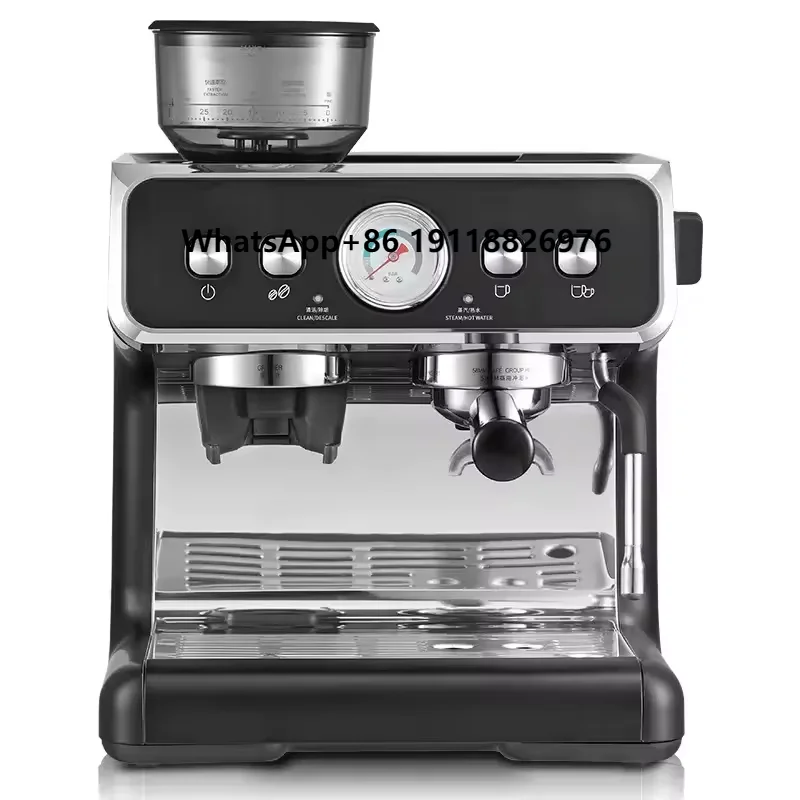 Caldera doble para el hogar, molinillo de granos semiautomático de doble calentamiento, cafetera integrada, maquinaria de procesamiento de alimentos