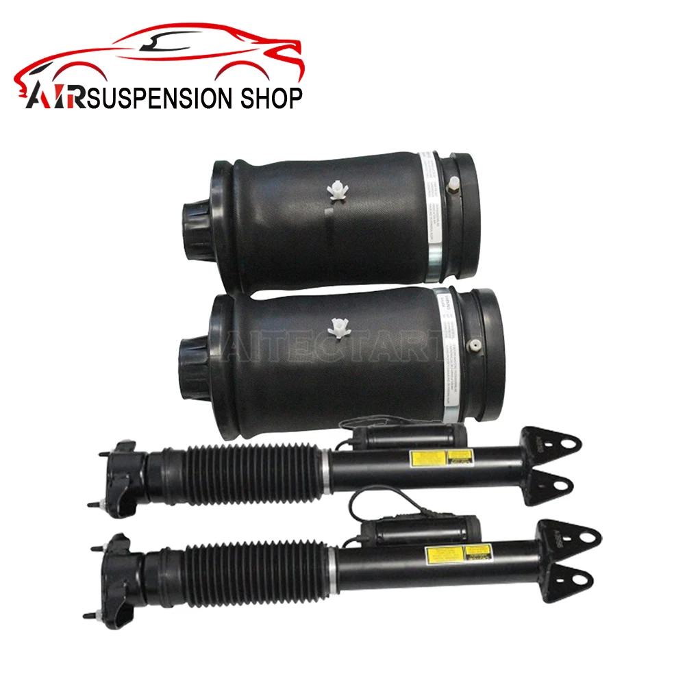 

4pcs Rear Air Suspension Shock Absorber Struts + Spring Bags For Mercedes W166 X166 GLE ML A1663200130 A1643200925 A1643200225