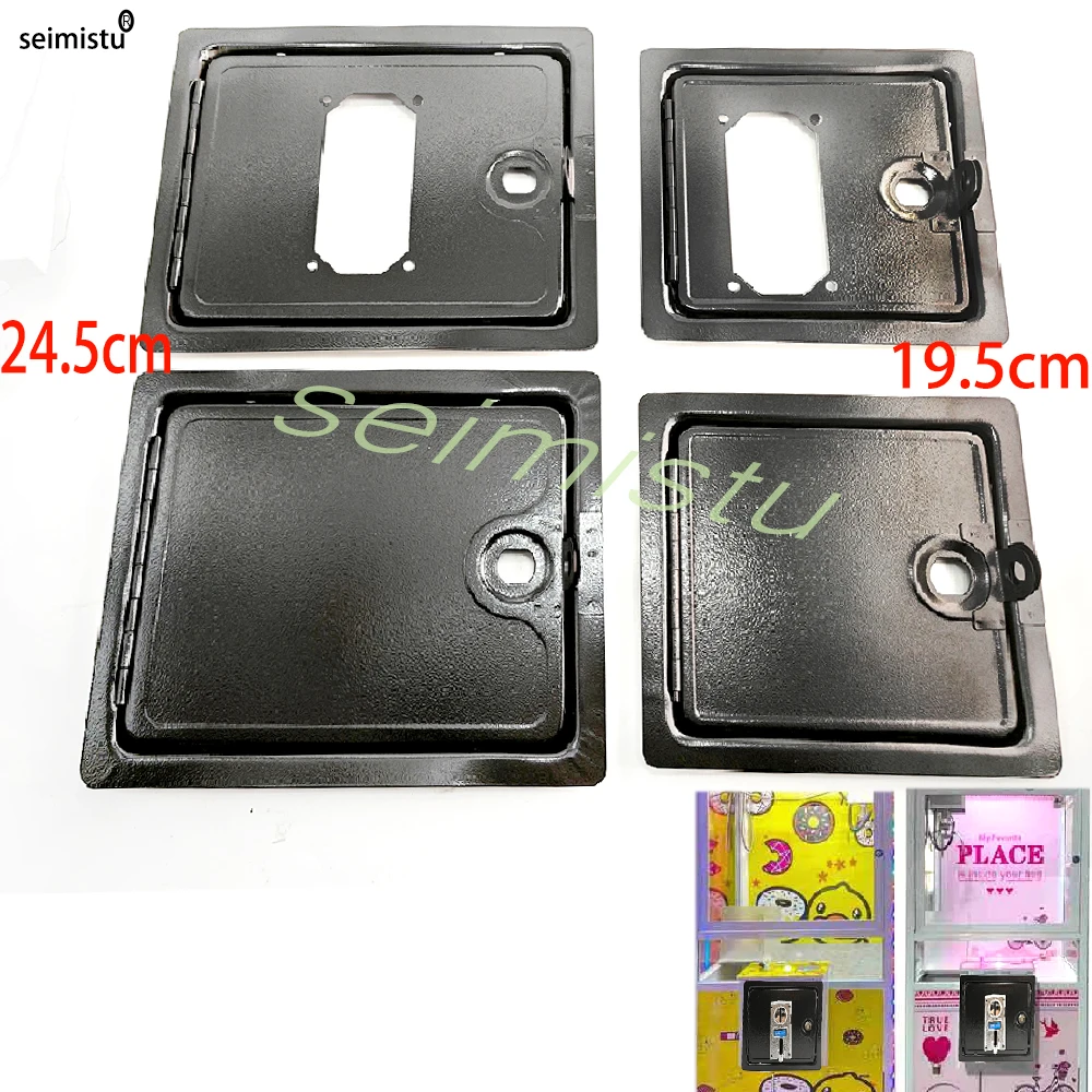 Arcade Coin Door Swing Machine Coin Acceptor Entertainment Operated Arcade Iron Black Cash Box Gate DIY Parts