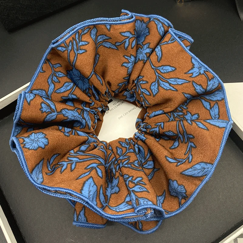 

Ретро-повязка на голову с принтом в виде колбасок, модный стиль, премиальный вид, двухслойная плиссированная повязка на голову.