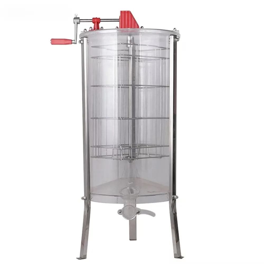 

New 2-Frame Manual Honey Extractor for Beekeeping Transparent Acrylic Frame