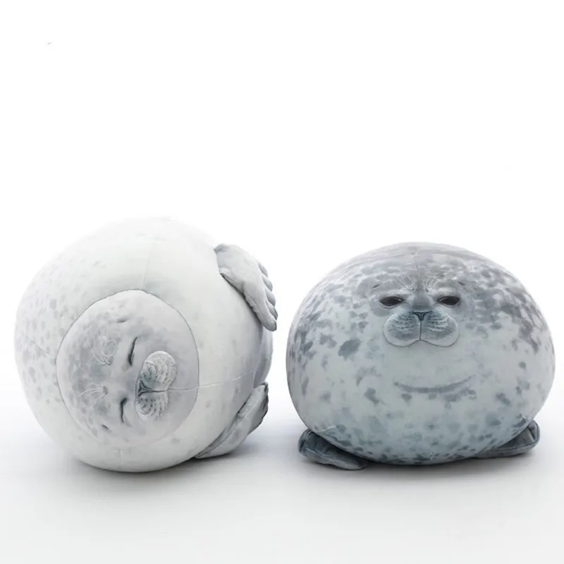 Angry Blob Seal Pillow Chubby 3D Novelty Sea Lion Doll Plush Stuffed Toy Baby Sleeping Throw Pillow Birthday Gifts In Stock
