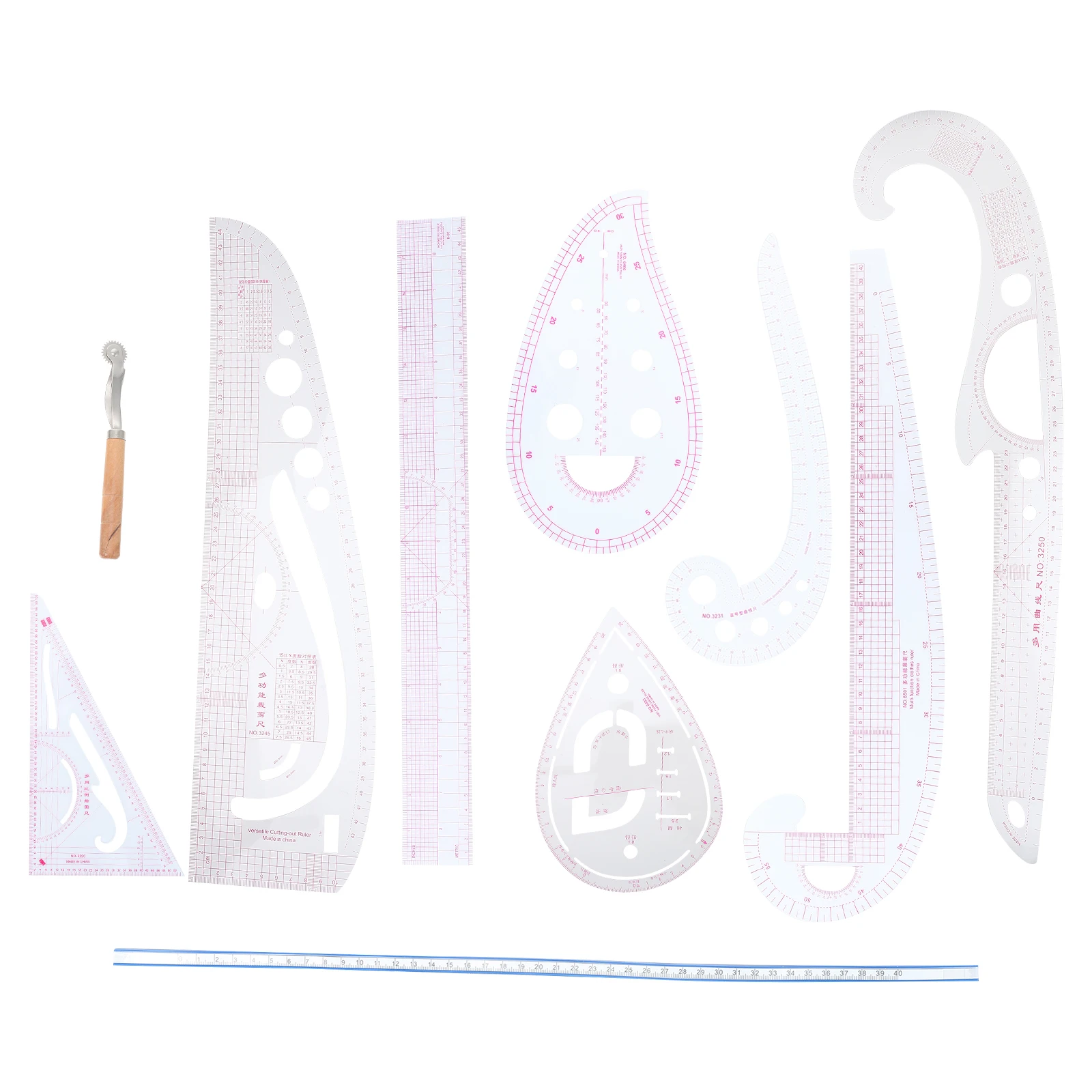 

1 set Multifunctional Cutting Ruler Combination Clothing Rulers Tool Pattern Making Stainless Steel Sewing Ruler Patchwork DIY