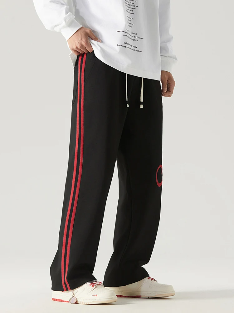 

Simpson Fly Men's Casual Pants Straight Leg Loose Fit Faionable Spor Long Trousers Polyester Cotton Blend All Seasons