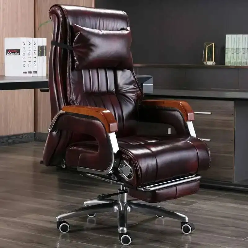 Armchair Leather Office Chair Recliner Swivel Lazy Rolling Design Comfortable Computer Chair Work Cadeira Gamer Home Furniture