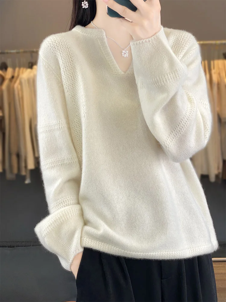 High street outono inverno das mulheres camisola pulôver 100% lã merino camisola roupas casuais irregular pescoço manga longa malha coreano