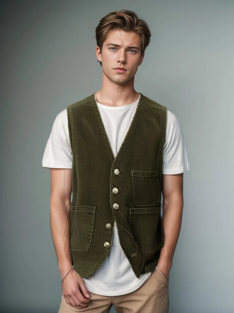 Autumn and Winter European and American Corduroy Casual Business Fashion Suit Men's Single Breasted Suit Jacket 14