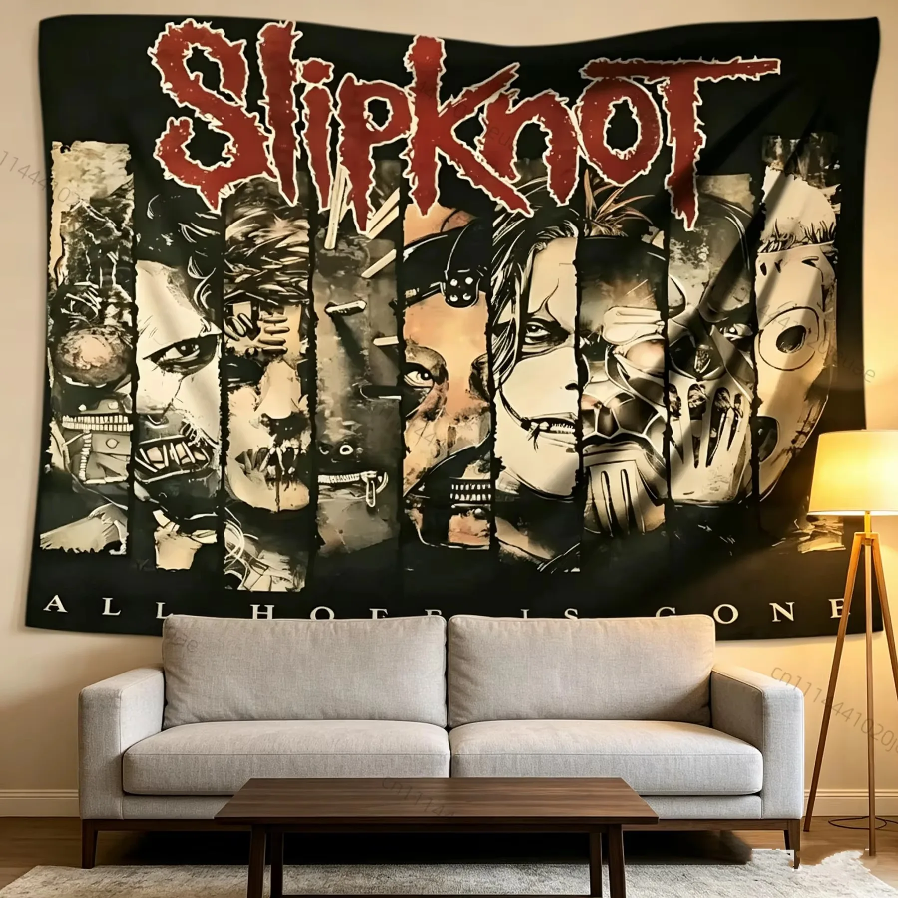 Poster Flags Slipknot All Hope Is Gone Band Print Tapestry, Heavy Metal Music Wall Hanging Decor Gift for Rock Fans