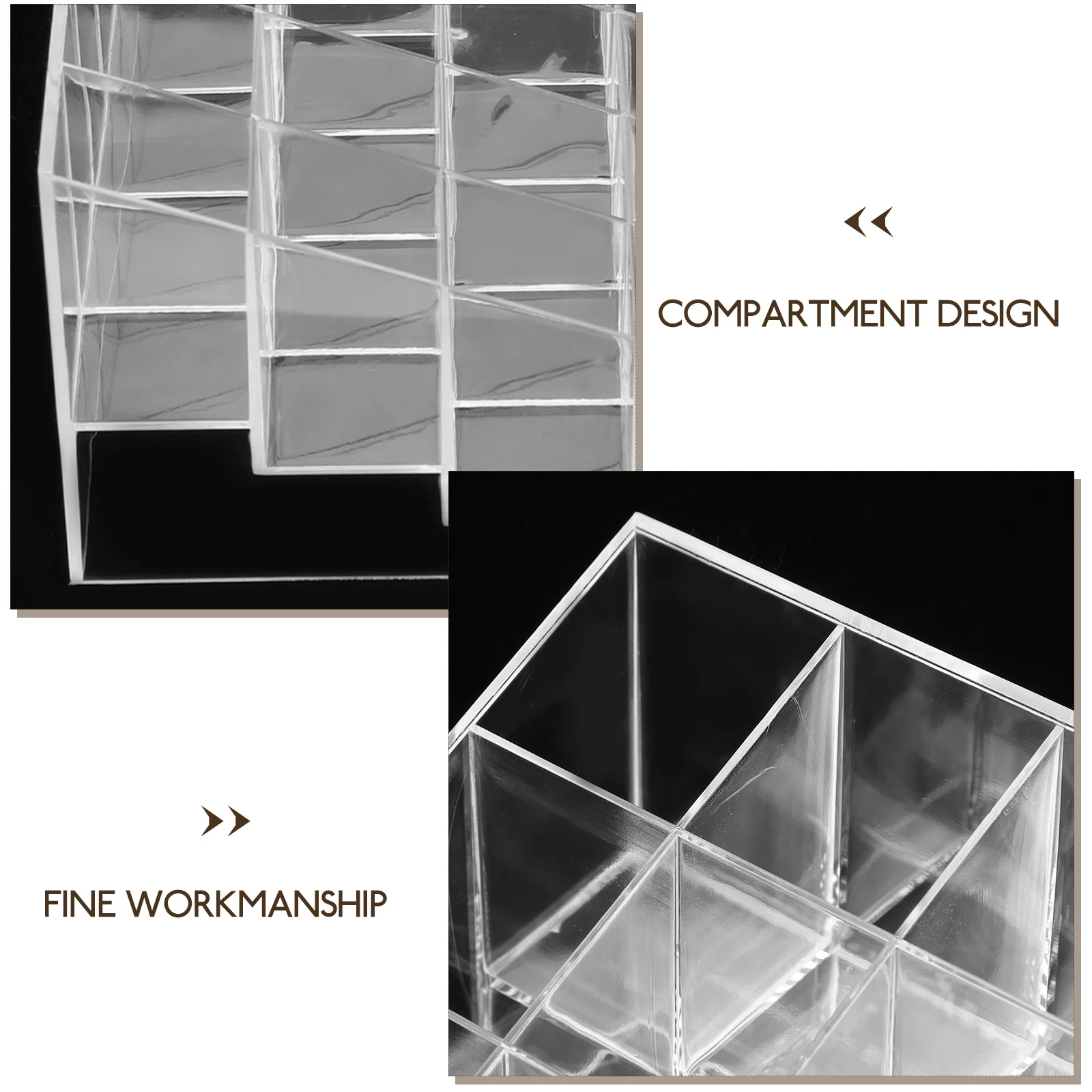 Lipstick Storage Box Premium Material Compact Desktop Holder Transparent Lip Gloss Organizer Makeup Vanity Case