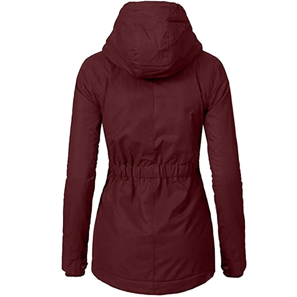 Cappotto invernale caldo Outwear 2024 Nuova giacca invernale da donna Parka caldo con cappuccio cappotti di peluche spessi giacca di cotone medio-lunga femminile