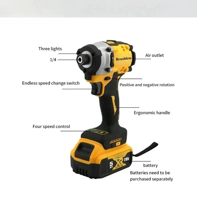 Fit Dewalt DCF860 20V Cordless Compact Drill / Driver Brushless Electric Drill Screwdriver Rechargeable Power Tools Upgraded