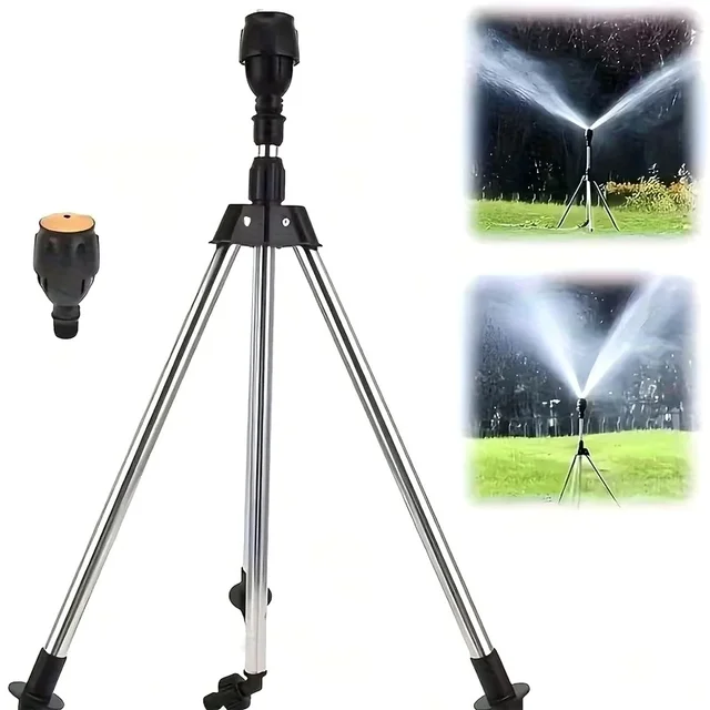 360° Rotary Automatic Sprinkler Telescopic Tripod Sprayer Garden Lawn Watering Irrigation Creative New Design 4