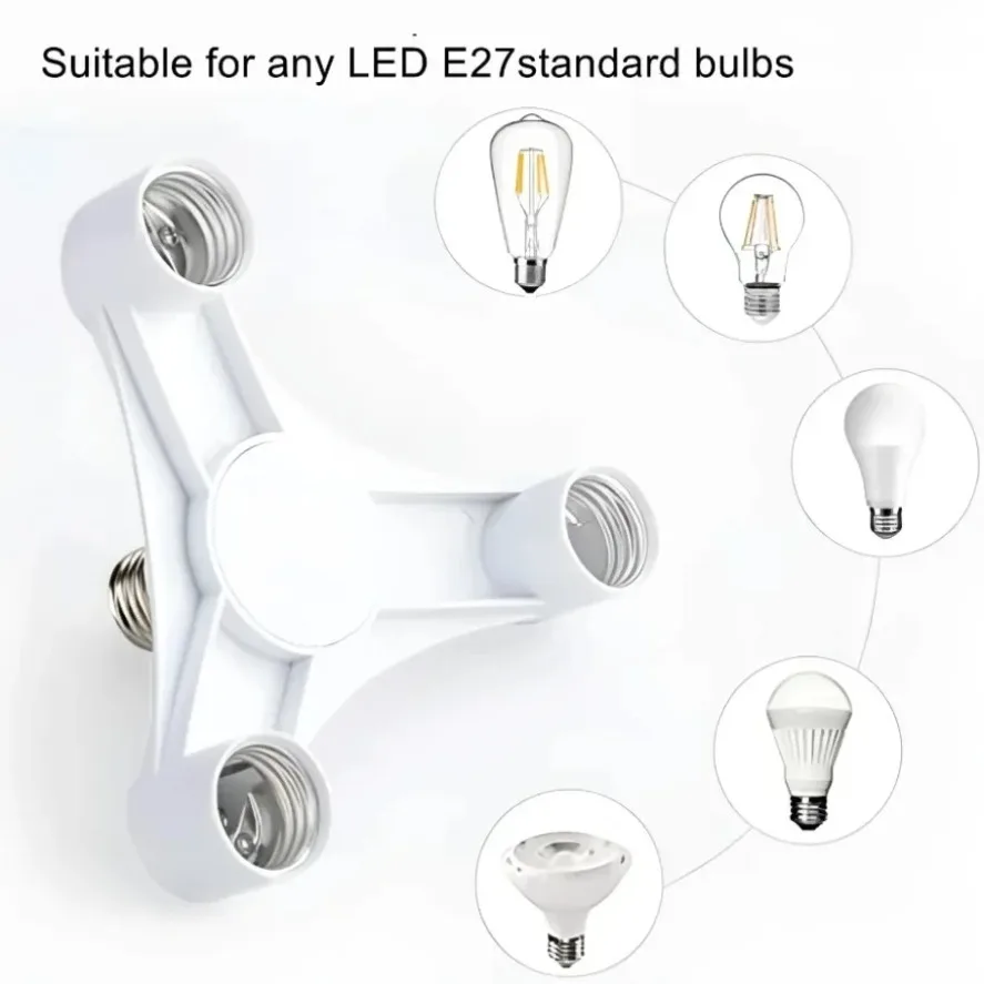 E27 Socket Splitter LED Lamp Socket Light Bulb Adapter Holder Various E27 To E27 LED Bulb Lamp Holder 2in1/3in1/4in1/5in1/6in1