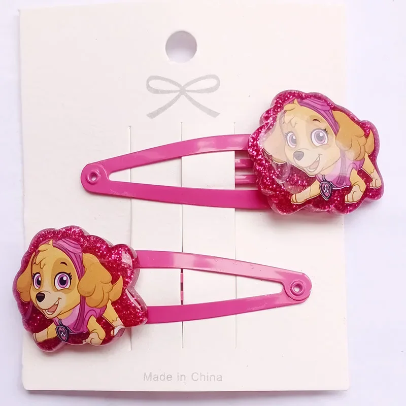 Kawaii PAW Patrols 헤어 클립 소녀 귀여운 만화 달콤한 보석 헤어 액세서리 애니메이션 캐릭터 헤어 클립 어린이 생일 선물