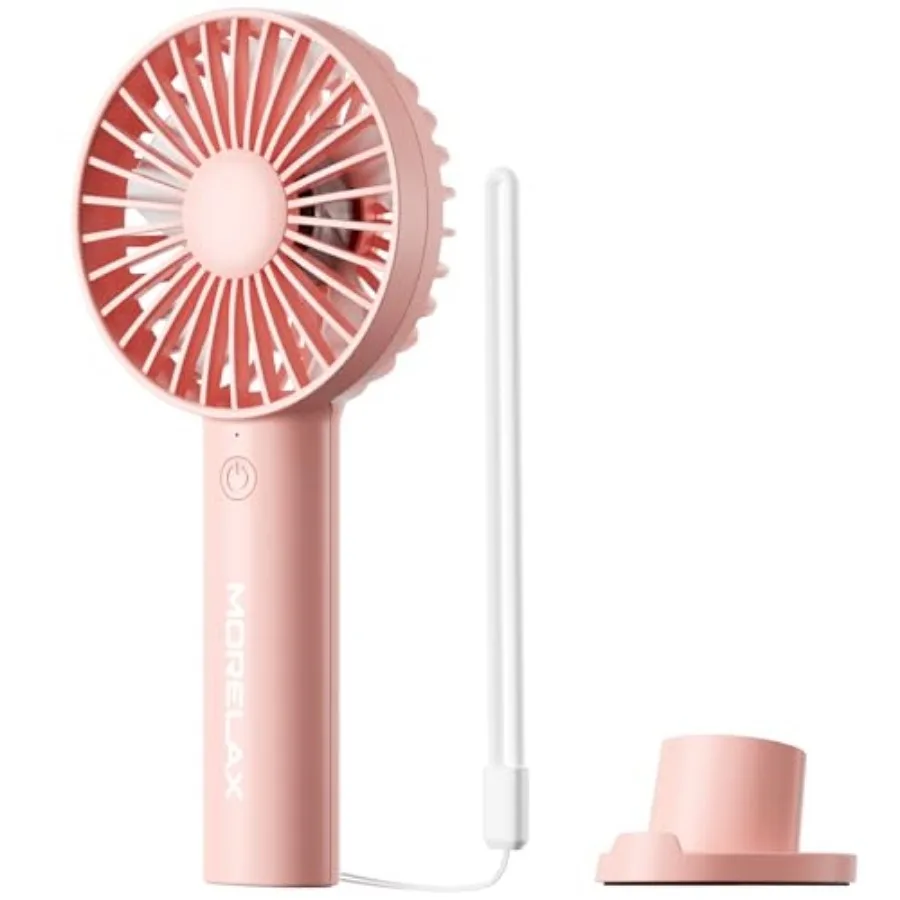 

Handheld Fan, USB Rechargeable Mini Portable Fan with Base, 10H Battery, Strong Wind, Small and Powerful, Cute Design for Trave