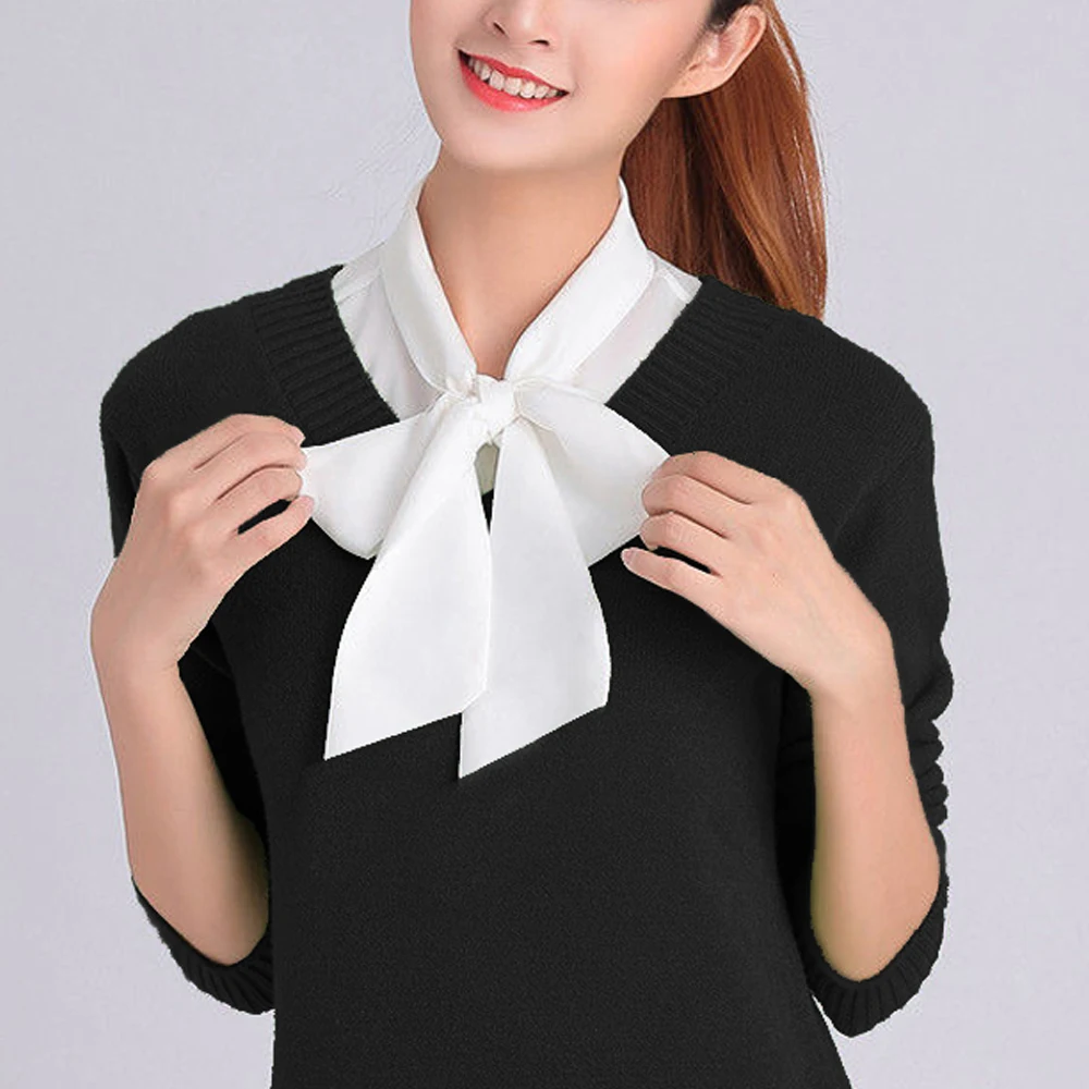 

Black White Green Big Front Bow Tie Fake Collar Women Detachable Collars Girl Leopard Print Decoration Lapel Collar Accessories