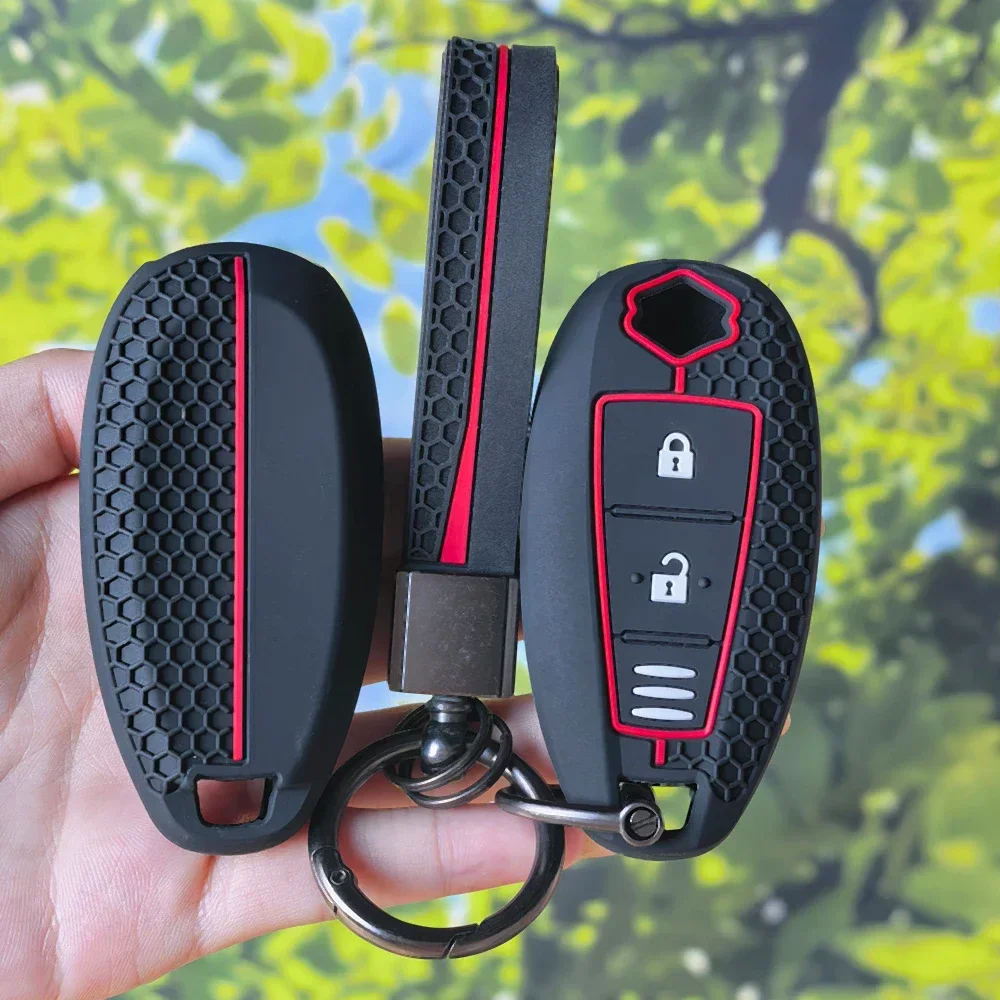 Silicone Key Case Cover For Suzuki Vitara Swift Ignis Kizashi SX4 Baleno Ertiga Keyless Fob Shell Skin Holder Protector