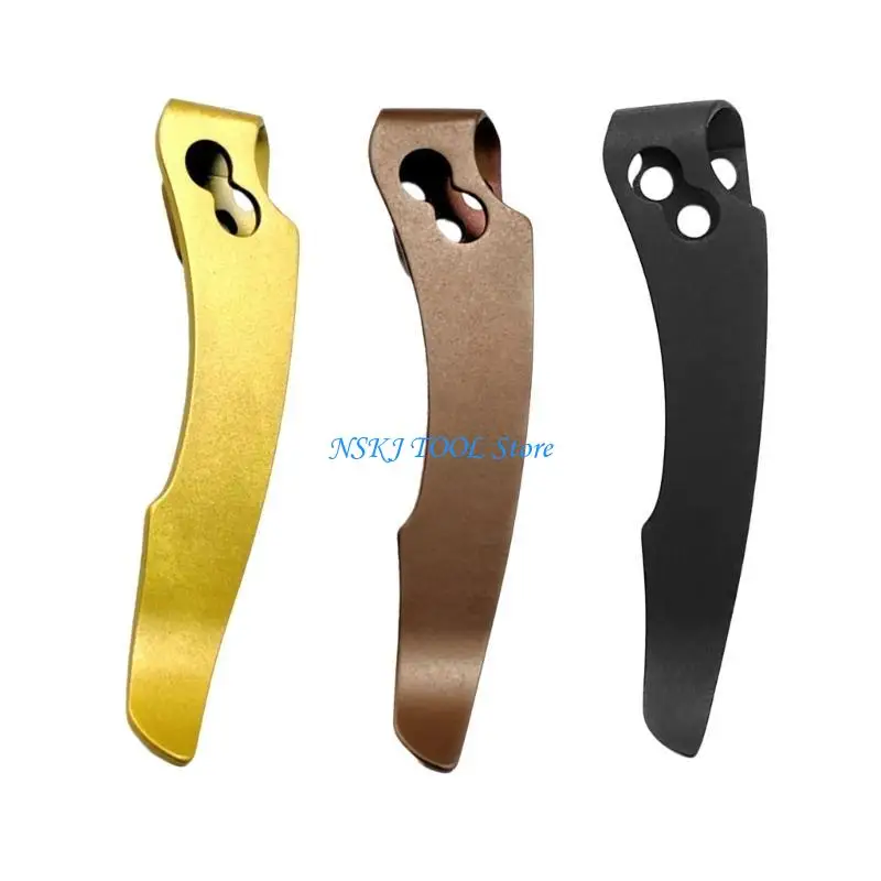 L8RC Titaniums Alloy Knifee Back Clip Pocket Clamps Folding Knifee Grip DIY Making Accessories Parts
