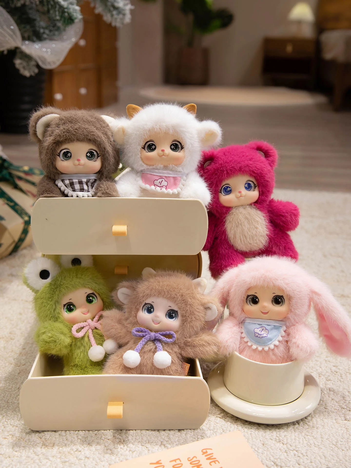 The Adorable PVC Blind Box Family Series Can Be Used As Bag Accessories Christmas Gift image 2