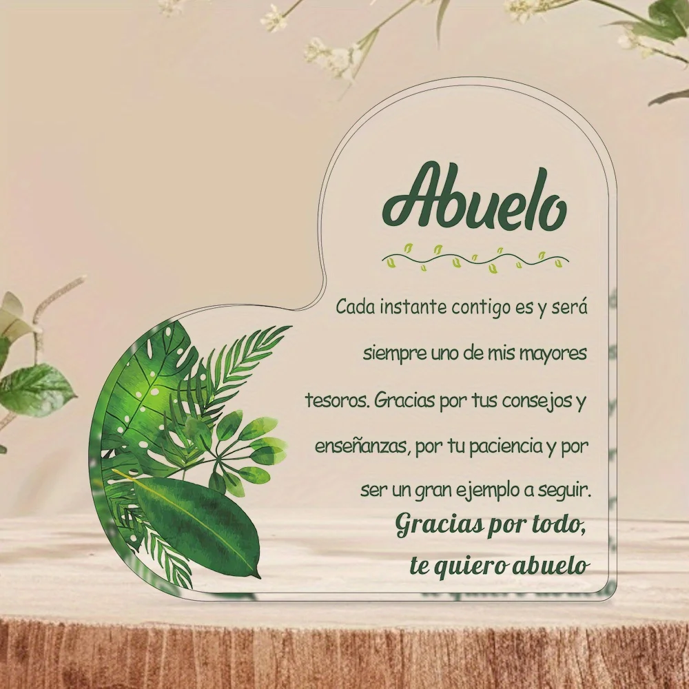 CIFBUY JesPet 2D Flat Faux Leather Patch Grandpa Gift Christmas Birthday Present for Spanish Grandfather