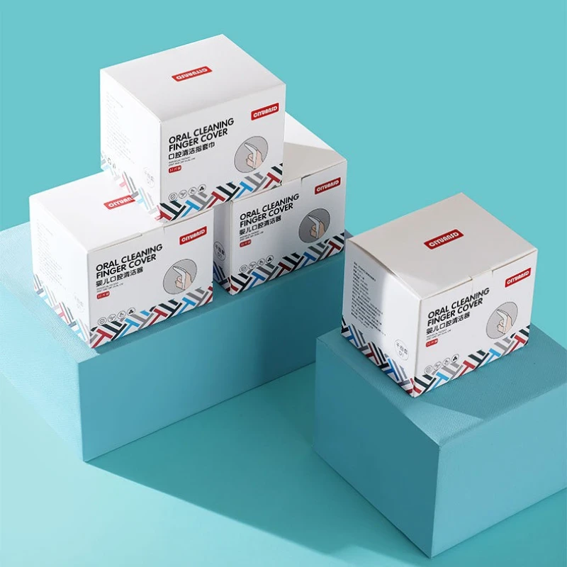 32/64/128 قطعة الطفل منظف الفم غطاء الاصبع فرشاة أسنان الطفل غير المنسوجة النسيج اللسان غسل رعاية صحة أسنان الطفل #2