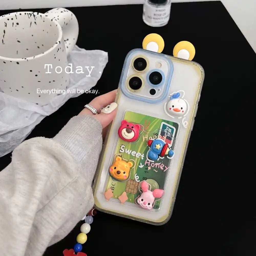 Cute Cartoon Anime Toy Story Role Phone Case for IPhone 11 12 13 14 15 Pro MaxX XR XS 7 8 Soft Tpu Card Wallet Protect Cover