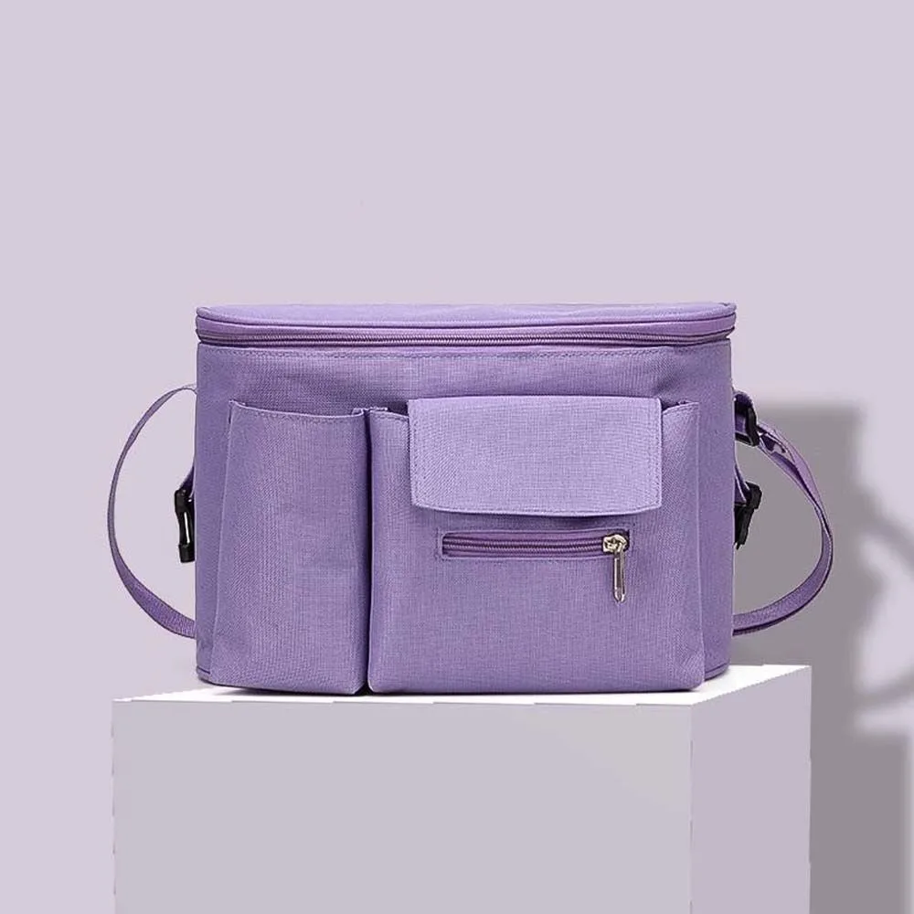 

Multi Pocket Stroller Organizer Bag Large Capacity Diaper Bottle Stroller Hanging Bag Outdoor Travel Pram Storage Bag