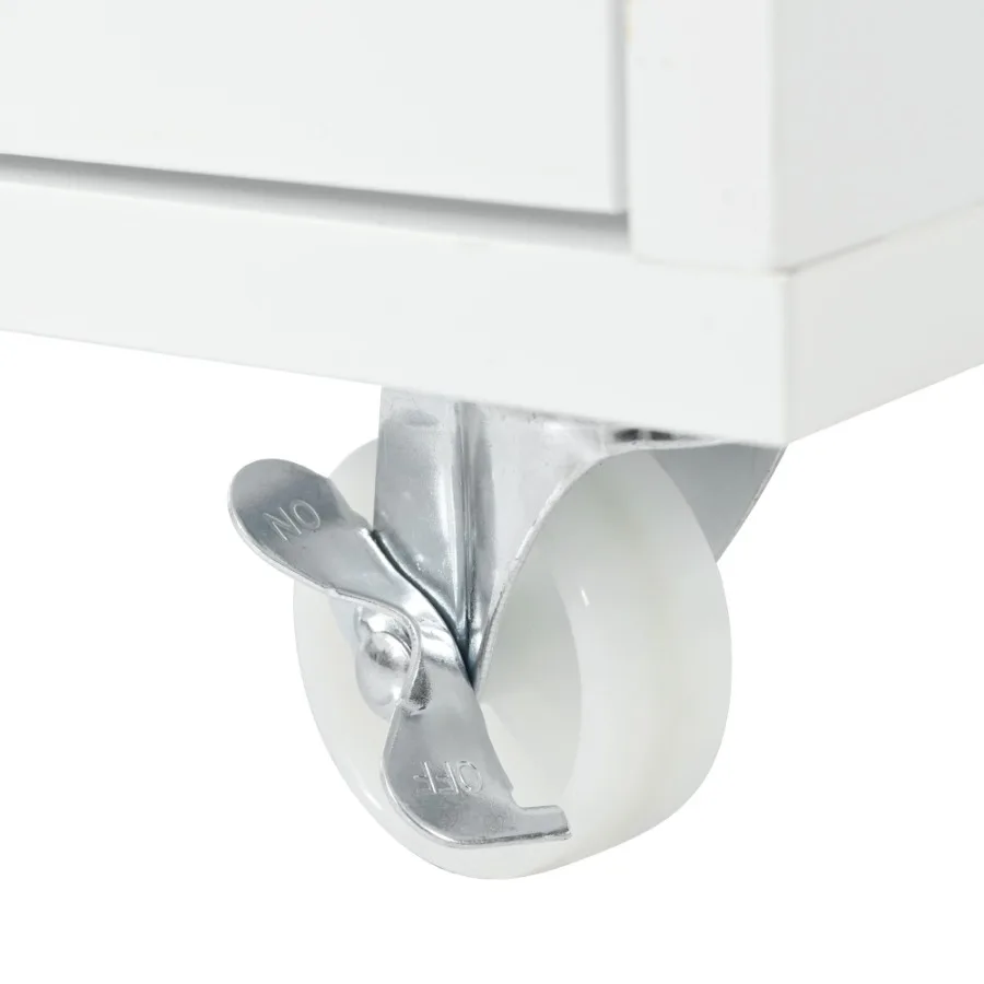 

KK Rolling Kitchen Island с удлиненным столом Кухонный остров на колесах со светодиодной подсветкой Розетки и 2 рифлеными стеклянными дверцами K